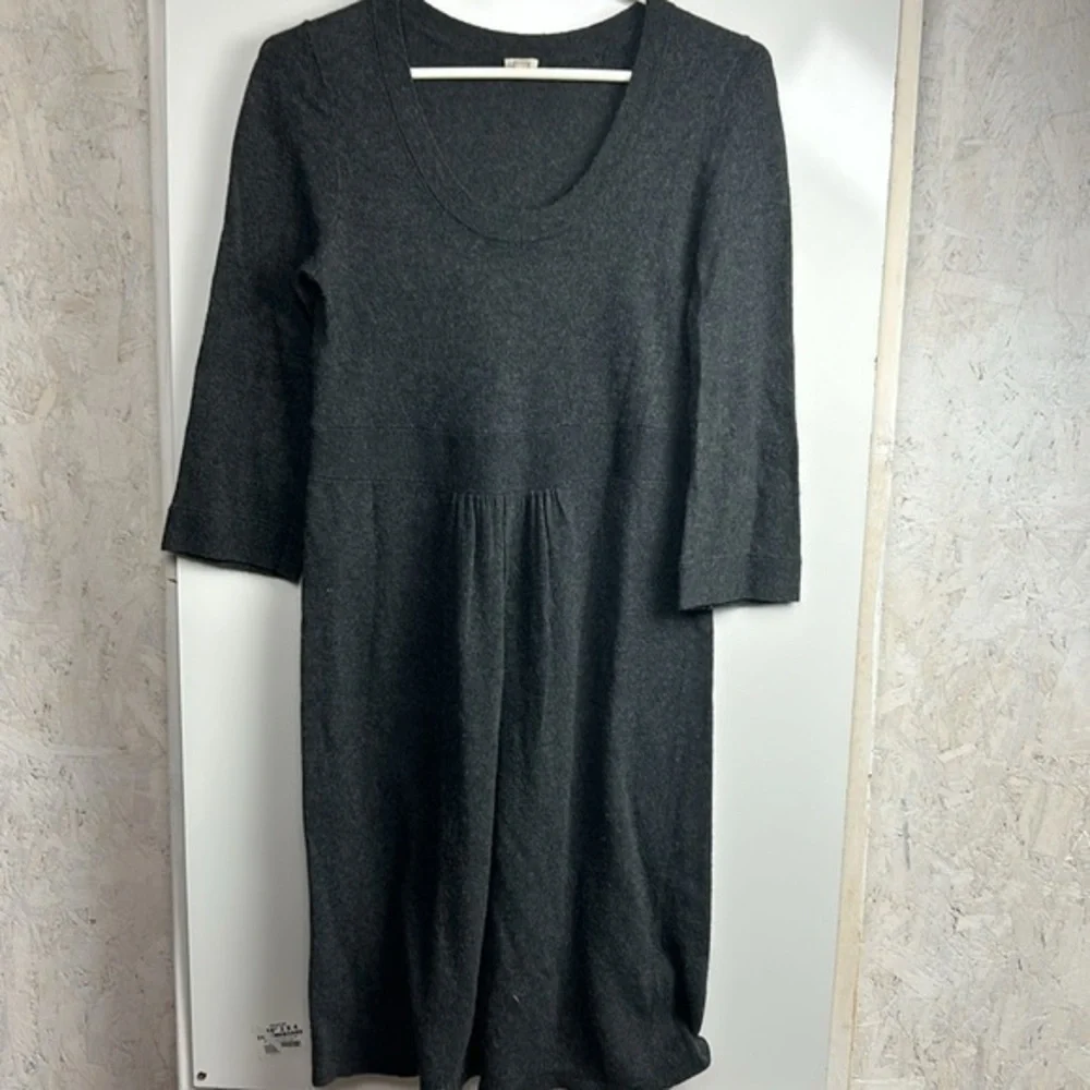 J. Crew grey wool cashmere‎ long sleeve dress